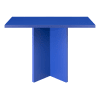 Tavolo da pranzo quadrato laccato in MDF 3cm Blu Prussia 100x100cm
