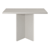 Table de salle à manger carrée laquée MDF 3cm Taupe 100x100cm