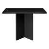 Quadratischer Esstisch aus lackiertem MDF, 100x100 cm, Schwarz
