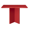 Tavolo da pranzo quadrato laccato in MDF 3cm Rosso Fiamma 100x100cm