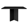 Table à manger rectangulaire laquée en MDF de 3cm Noire  90x120cm