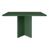 Table à manger rectangulaire laquée en MDF de 3cm Vert Cèdre 90x120cm