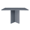 Table à manger rectangulaire laquée en MDF de 3cm Gris 90x120cm