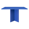 Table à manger rectangulaire laquée en MDF de 3cm Bleu Prusse 90x120cm