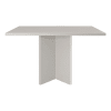 Table à manger rectangulaire laquée en MDF de 3cm Taupe 90x120cm
