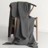 Decke aus gewebter Baumwolle, grau, 160x210cm