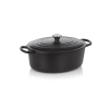 Cocotte ovale Signature 33cm  mat noir en fonte H18.6