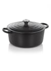 Cocotte ronde Signature 26  mat noir en fonte H17.2