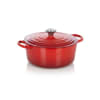 Cocotte ronde Signature 26cm  rouge en fonte H17.2