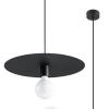 Lámpara colgante negro acero  alt. 105 cm