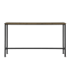 Table console cadre en métal noir et effet bois