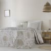 Colcha de algodón 180x270 cm floral beige