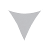 Vela ombreggiante triangolare in tessuto grigia 5 m