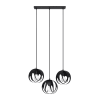 Suspension ronde en métal, noir L: 50cm