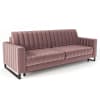 Dreisitzer-Sofa aus Holz in rosa