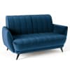Zweisitzer-Sofa aus Holz in blau