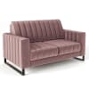 Zweisitzer-Sofa aus Holz in rosa