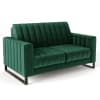 Zweisitzer-Sofa aus Holz in grün