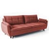 Dreisitzer-Sofa aus Holz in rot
