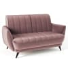 Zweisitzer-Sofa aus Holz in rosa