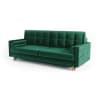 Dreisitzer-Sofa aus Holz in grün