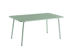 Table de jardin en acier vert menthe 160x90 cm