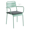 Lot de 2 chaises en acier vert menthe