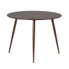 Table à manger ronde 100cm en bois marron