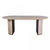 Table à manger 200cm ovale en bois pieds design naturel