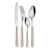 Solex Lena Set Di Posate Da Bistecca 12 Pezzi Per 6 Persone - Effetto Martellato In Acciaio INOX