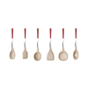 Set utensili da cucina acciaio inossidabile manico effetto porcellana