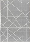 Tappeto geometrico in rilievo grigio, 80X150 cm