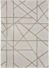 Tapis à motifs géométriques en relief beige, 120170 cm