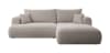 Ecksofa Boucle-Bezug Dunkelbeige