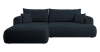 Ecksofa Easy-Clean-Veloursbezug Dunkelblau