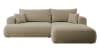 Ecksofa Easy-Clean-Veloursbezug Beige