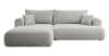 Ecksofa Easy-Clean-Veloursbezug Grau