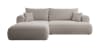 Ecksofa Boucle-Bezug Dunkelbeige