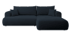 Ecksofa Easy-Clean-Veloursbezug Dunkelblau