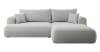 Ecksofa Easy-Clean-Veloursbezug Grau