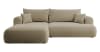 Ecksofa Easy-Clean-Veloursbezug Beige