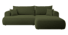 Ecksofa Easy-Clean-Veloursbezug Olivgrün