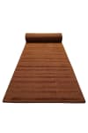 Alfombra de pasillo de pelo corto marrón terracota 80x230 cm