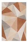 Brauner Kurzflorteppich, geometrisches Muster, für alle Zimmer 160x230