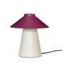 Lampe de table en fer sable et burgundy