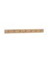 Colgador de pared de madera maciza en tono medio de 61x5cm