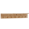 Colgador de pared de madera maciza en tono medio de 61x9,5cm