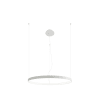 Lámpara colgante fabricada en acero blanco 4000k alt. 150 cm