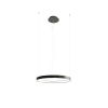 Lámpara colgante acero negro 3000k alt. 150 cm