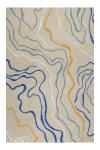 Tapis fait main motif abstrait beige 140x200